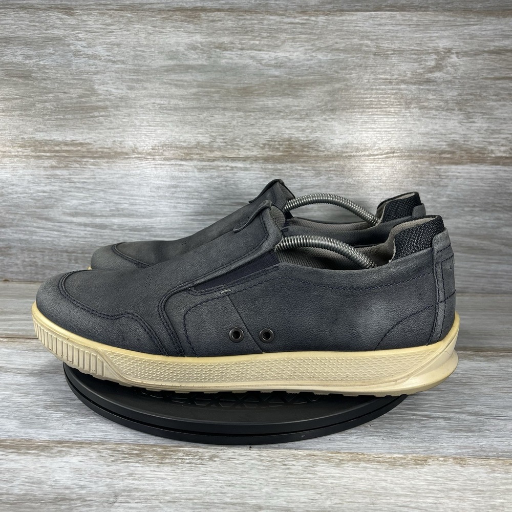ECCO Men's Byway Blue Leather Slip-On Sneakers Size 12